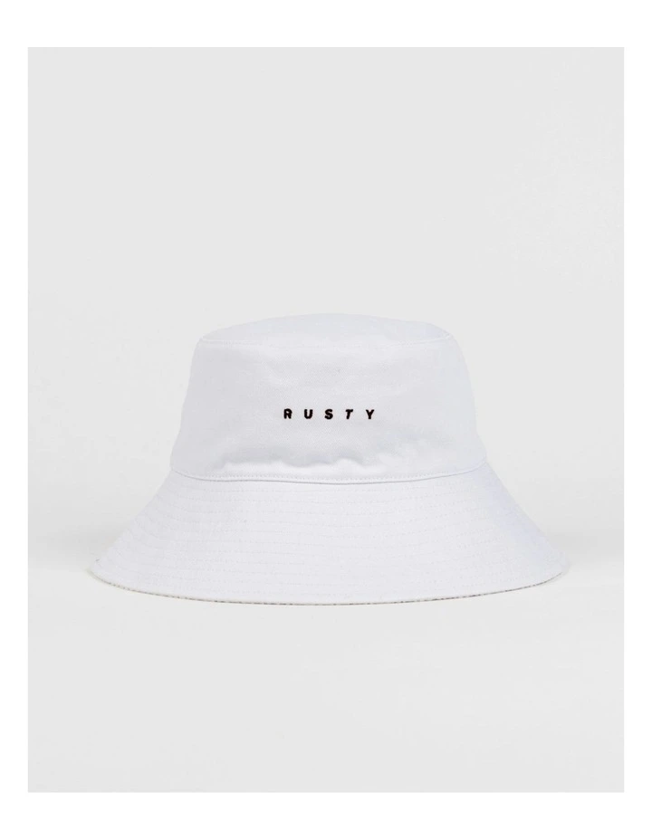 Blanco Reversible Bucket Hat in White image 1