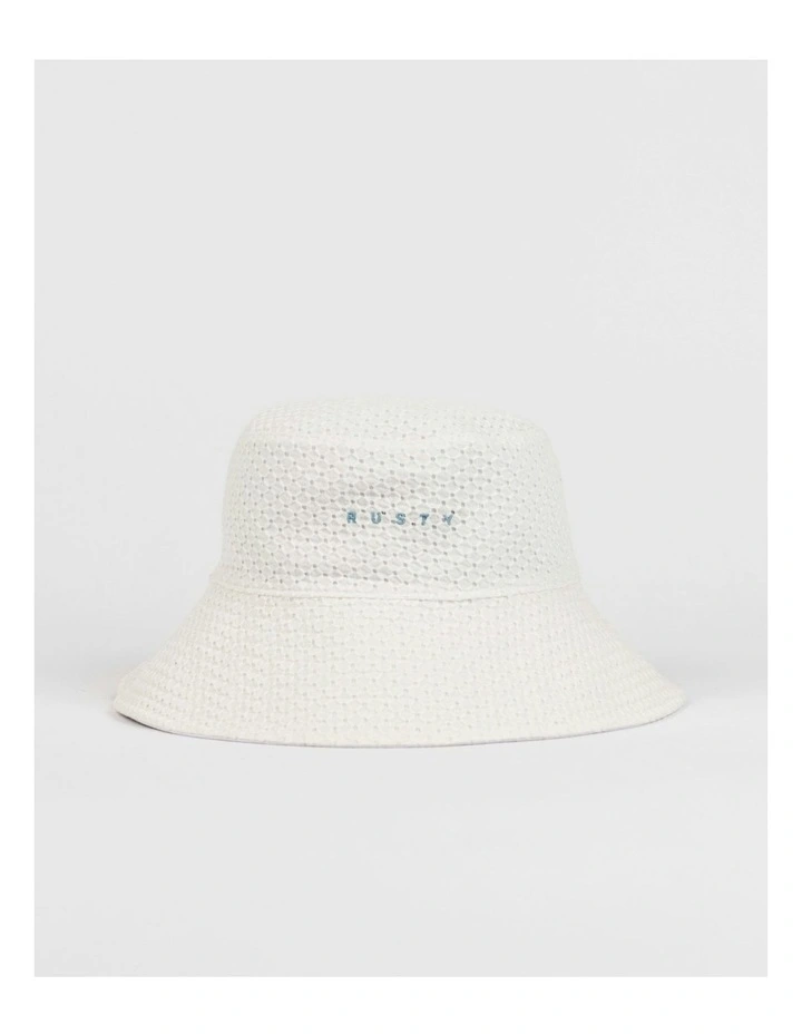 Blanco Reversible Bucket Hat in White image 2