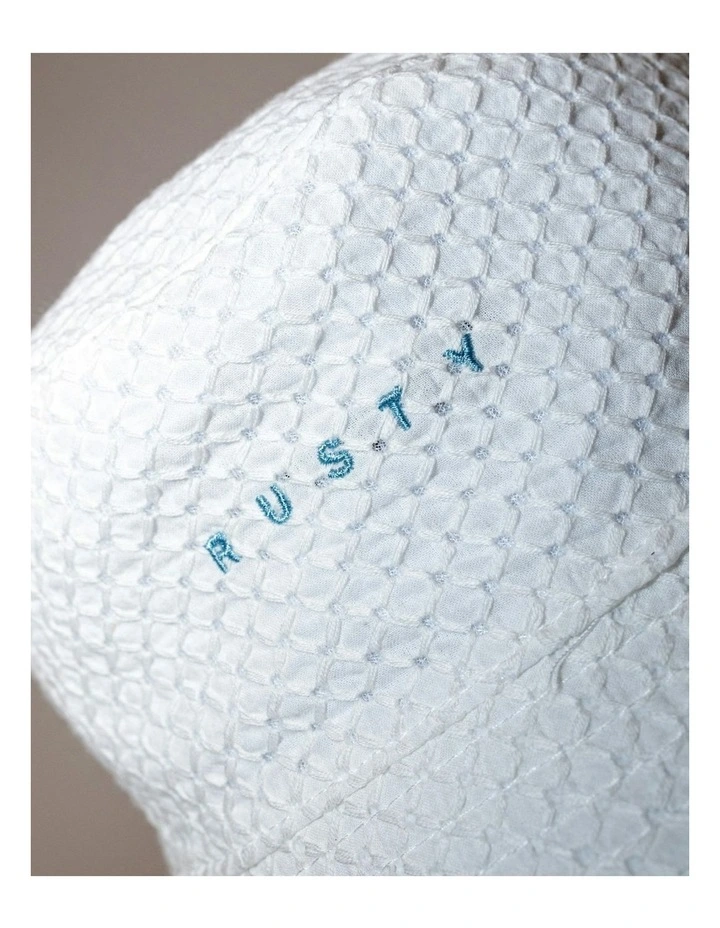 Blanco Reversible Bucket Hat in White image 3