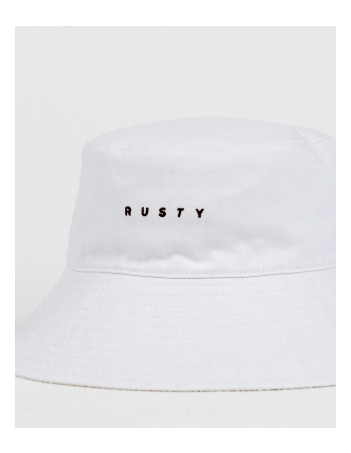 Blanco Reversible Bucket Hat in White image 4