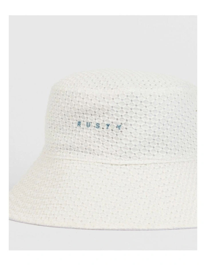 Blanco Reversible Bucket Hat in White image 5