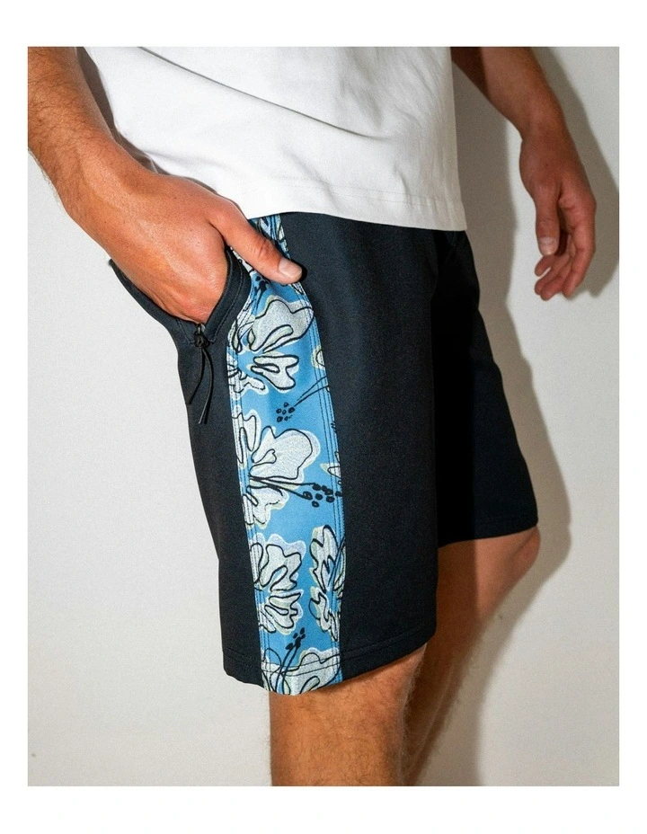 Piped Viscus Elastic Boardshorts in Black image 5