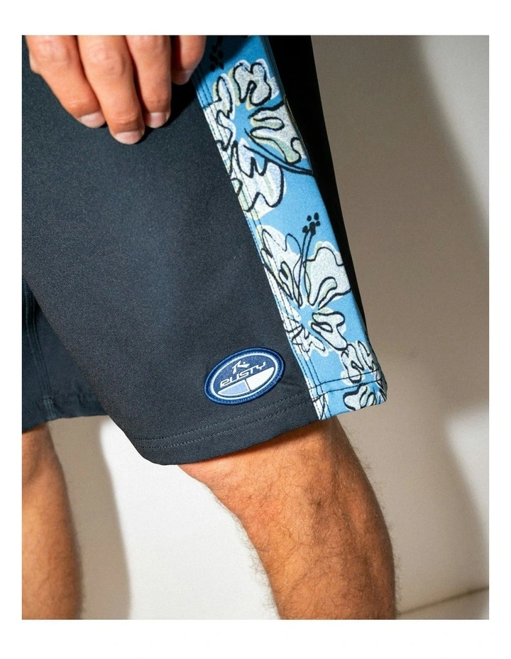 Piped Viscus Elastic Boardshorts in Black image 6
