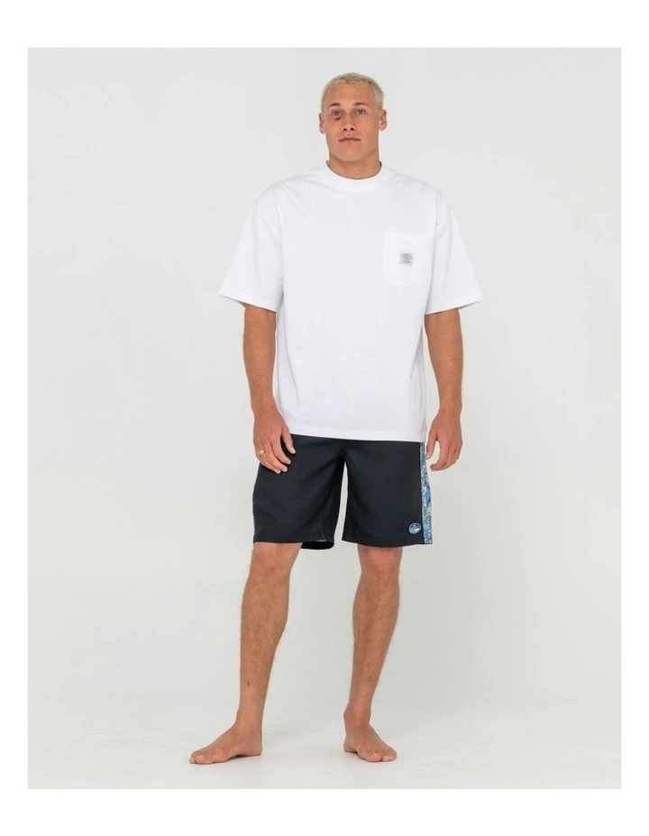 Piped Viscus Elastic Boardshorts in Black image 7