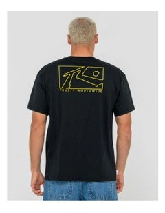 Boxed Out Short Sleeve Tee in Black