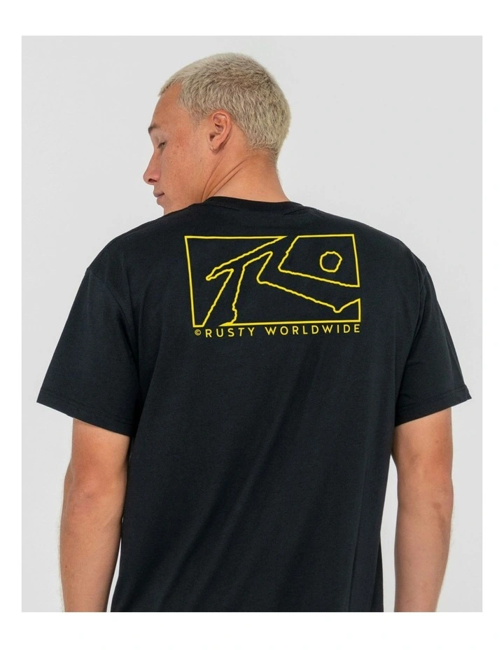 Boxed Out Short Sleeve Tee in Black image 4
