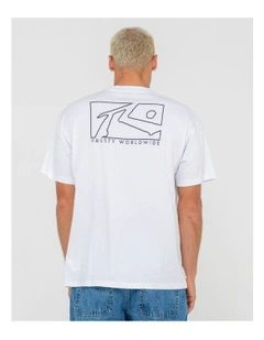 Boxed Out Short Sleeve Tee in White