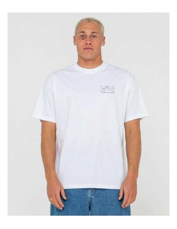 Boxed Out Short Sleeve Tee in White image 2