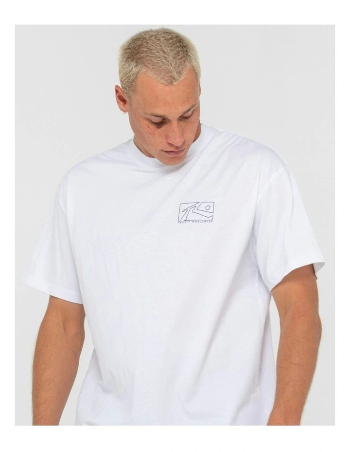 Boxed Out Short Sleeve Tee in White image 5