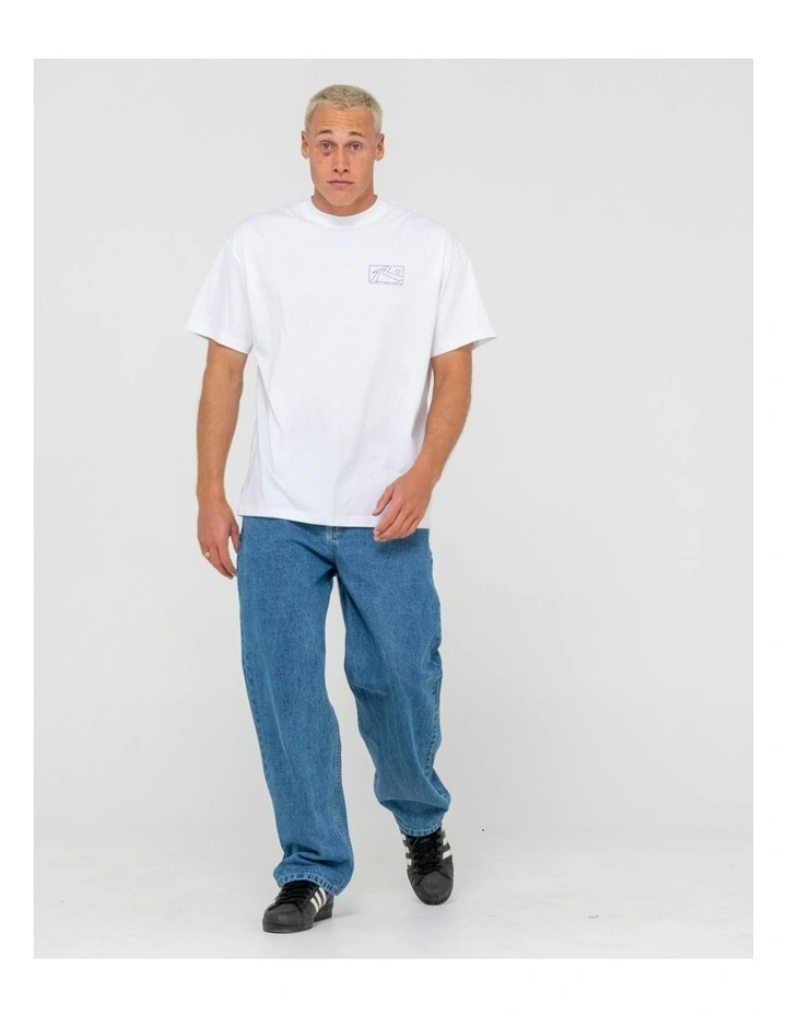 Boxed Out Short Sleeve Tee in White image 6