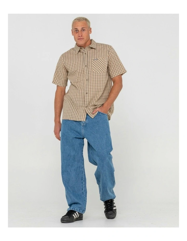 Datsun 45 Short Sleeve Shirt in Natural image 7