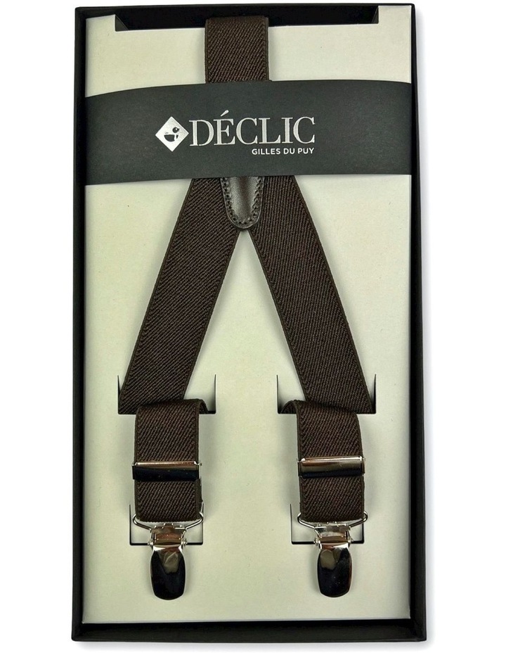 Plain Clip Braces 2.5cm in Brown