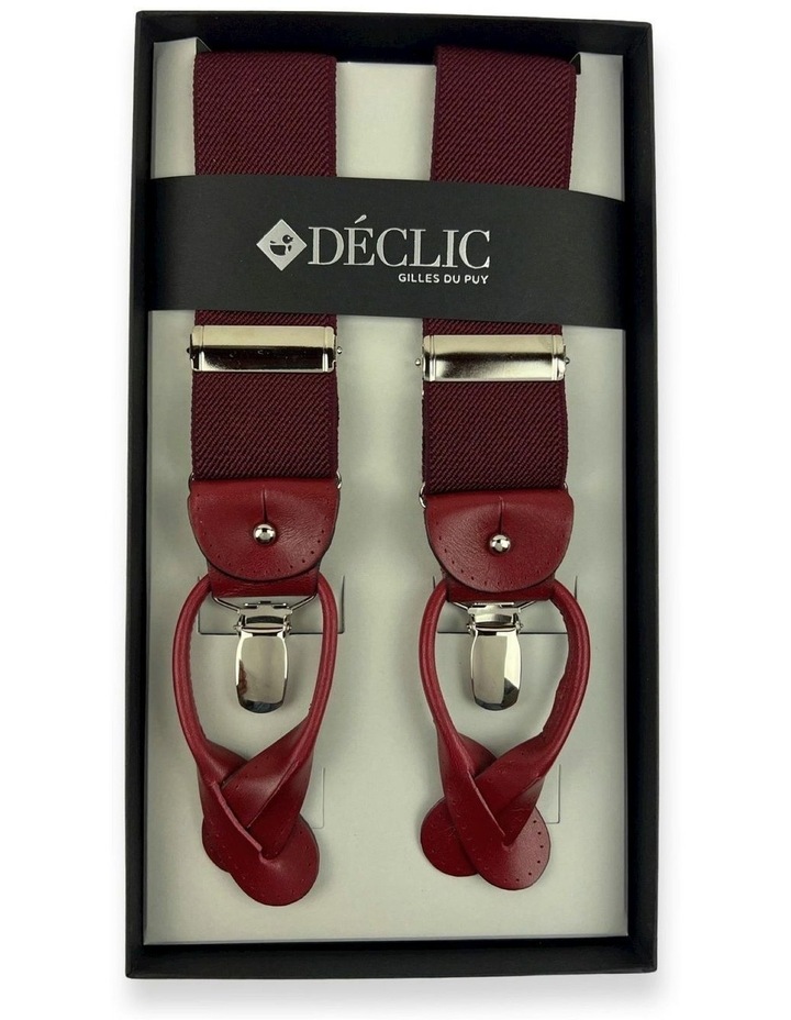 Plain 2-in-1 Braces 35mm in Wine