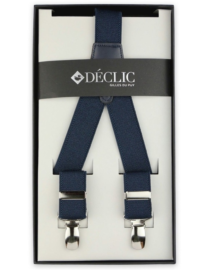Plain Clip Braces 2.5cm in Navy