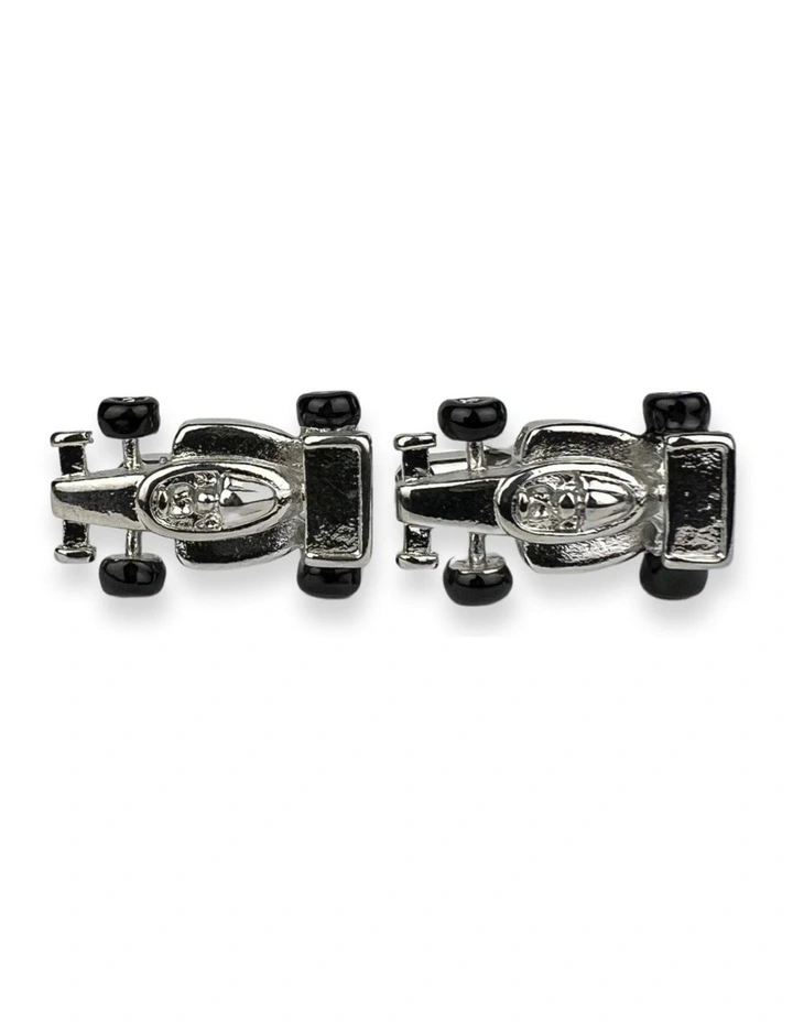 F1 Car Cufflink in Silver image 1