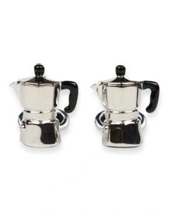 Coffee Pot Cufflink in Silver