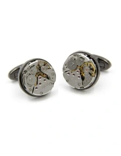 Naked Gear Cufflink in Silver