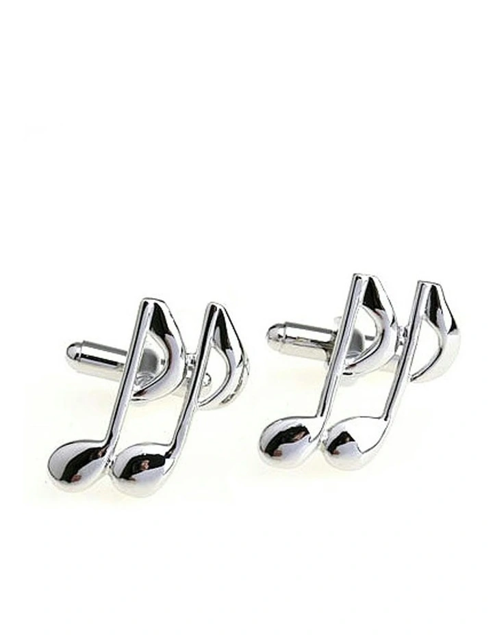 Notes Cufflink in Silver image 2