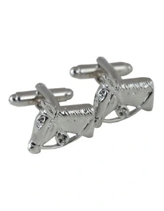 Horse Head Cufflink in Silver