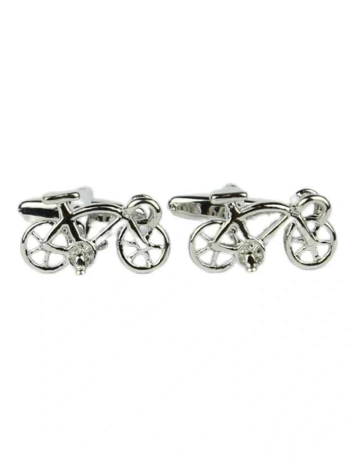 Bicycle Cufflink in Silver image 1