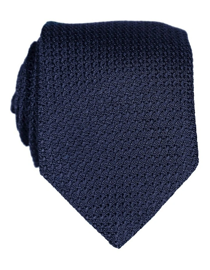 Grenadine Weave Tie in Navy image 1