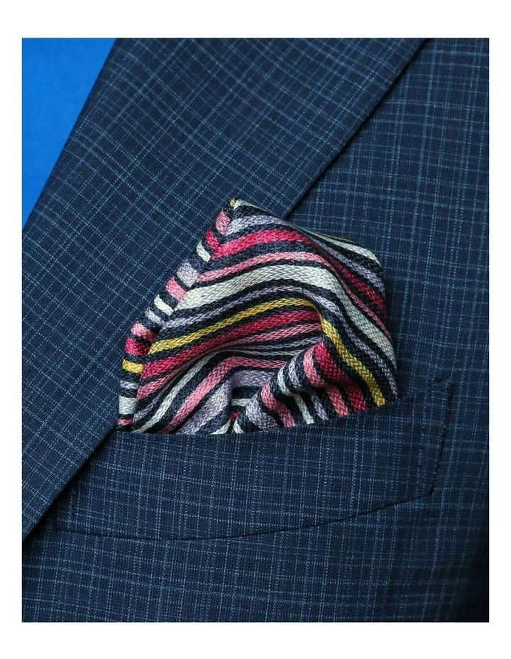 Venosa Floral Reversible Hanky in Navy image 3