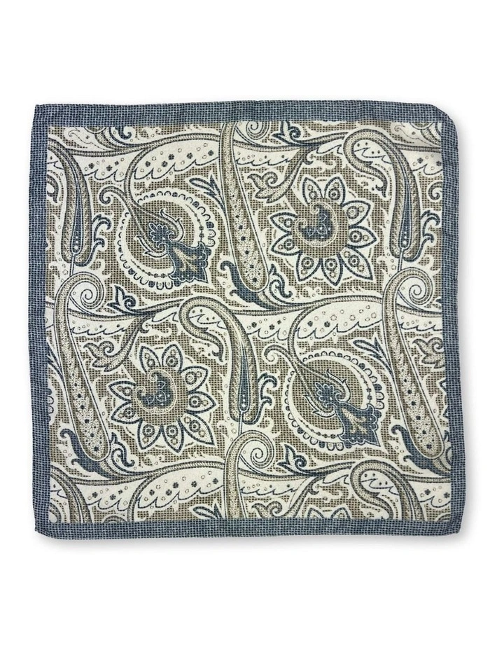 Spoleto Paisley Hanky in Navy image 1