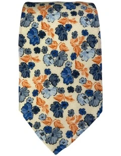 Asti Floral Tie in White