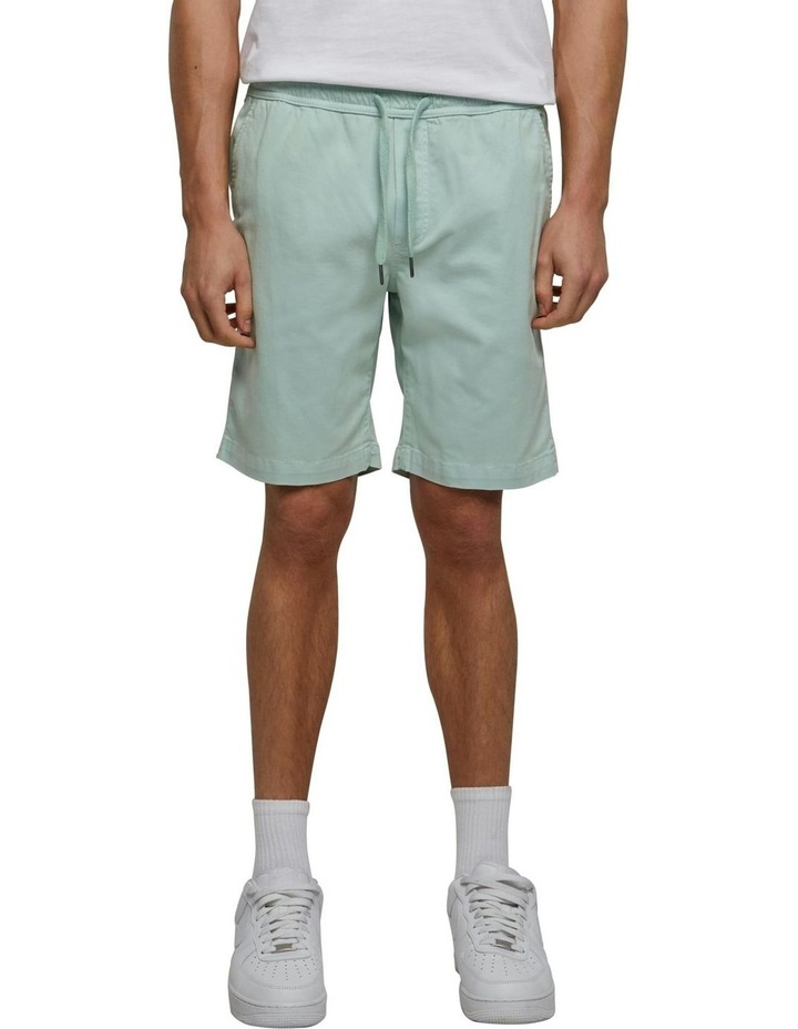 Stretch Twill Jog Shorts in Frost Mint