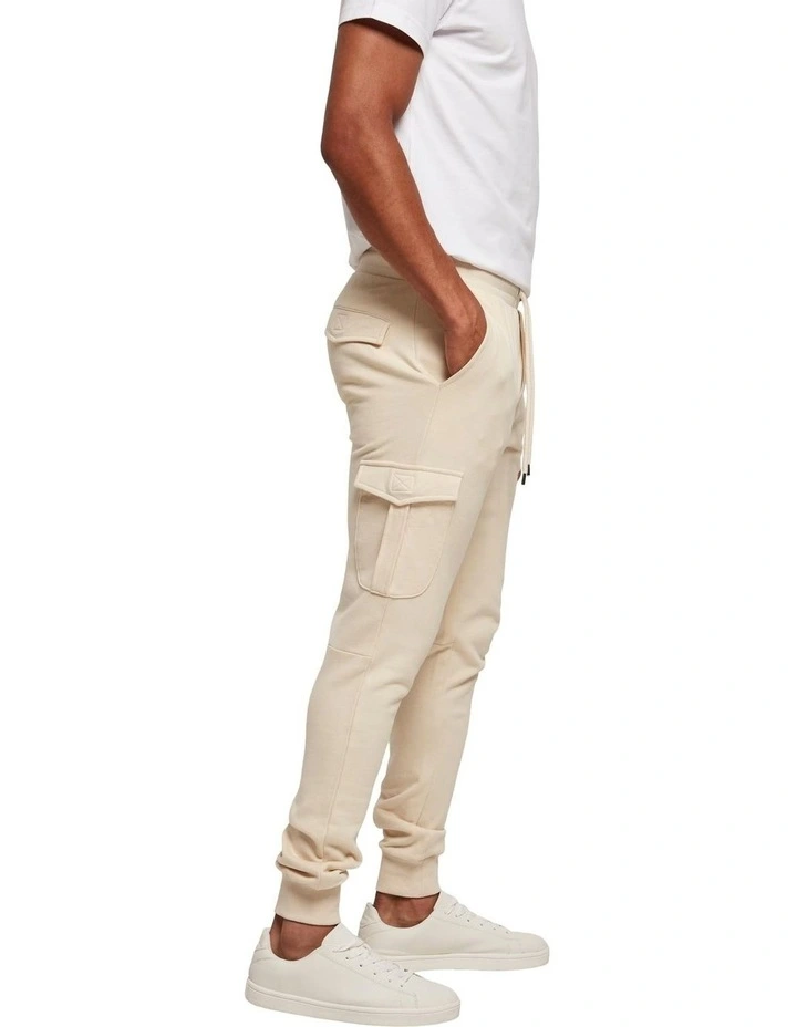 Urban Classics Heren Fitted Cargo Sweatpants Broek, Summerblue, L Urban Classics Heren Fitted Cargo Sweatpants Broek, Summerblue, L