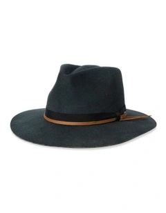 Brixton Dayton Rancher Fedora Hat in Black
