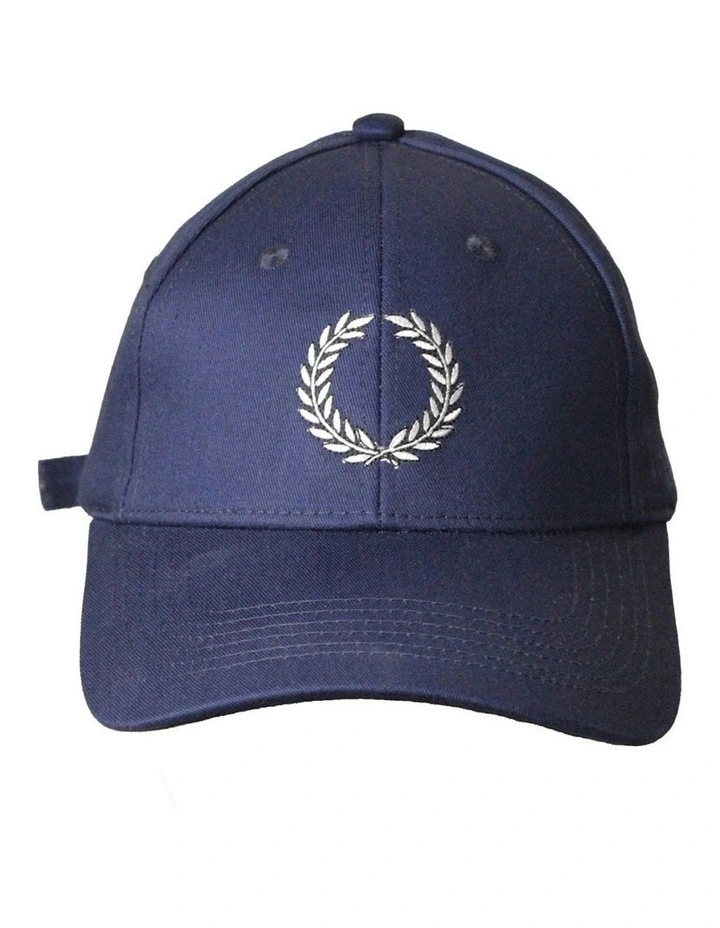 Wreath Cotton Cap in Navy image 4