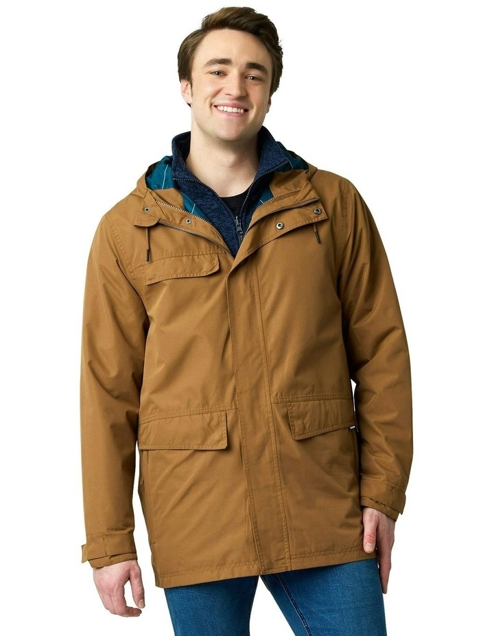 Kuma 3-in-1 Kit Waterproof Jacket in Tan image 4