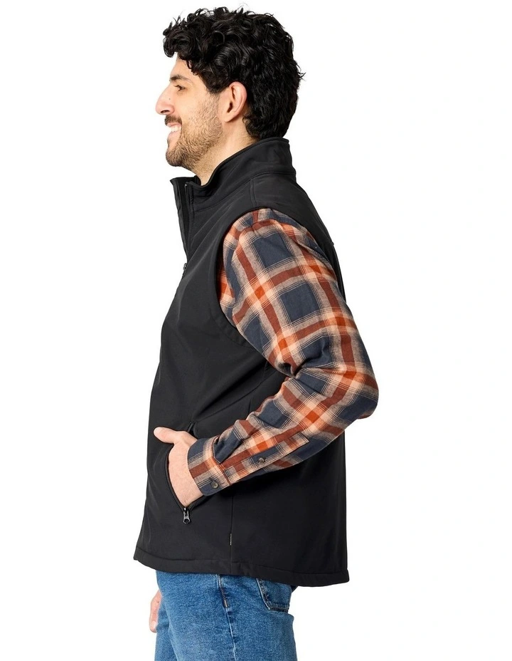 Bevan Softshell Vest in Black image 3