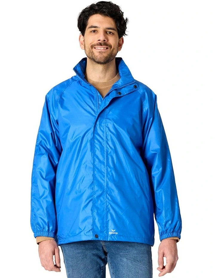 Stowaway Waterproof Rain Jacket in Elec Blue image 1