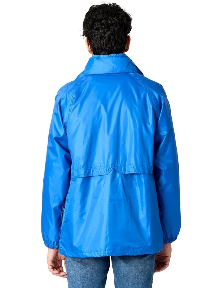 Stowaway Waterproof Rain Jacket in Elec Blue image 3