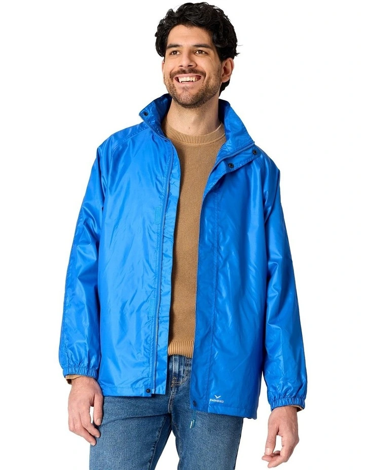 Stowaway Waterproof Rain Jacket in Elec Blue image 4
