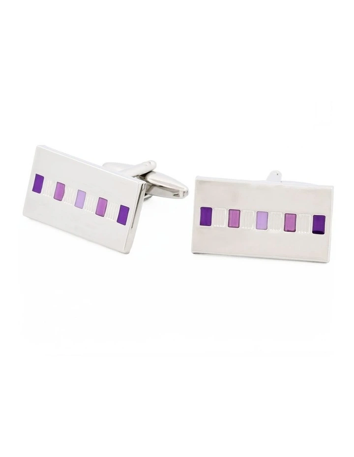 Enamel Cufflinks in Multi Coloured image 2