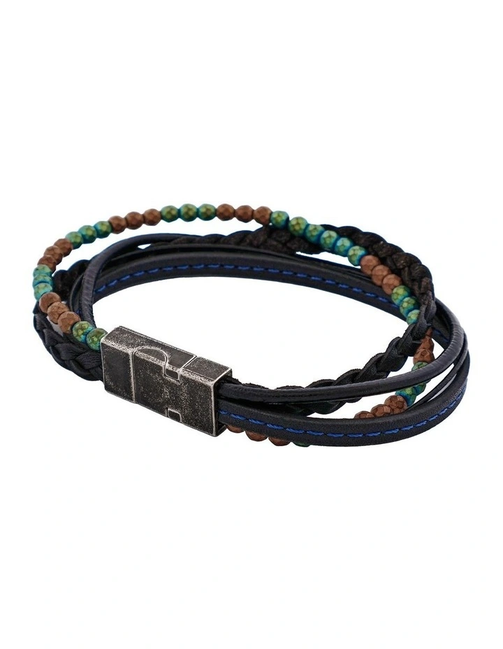 Hematite Beads Bracelet in Black image 3