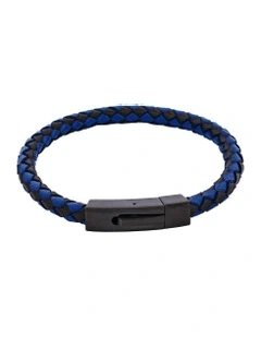 Nero Italian Leather Bracelet in Black