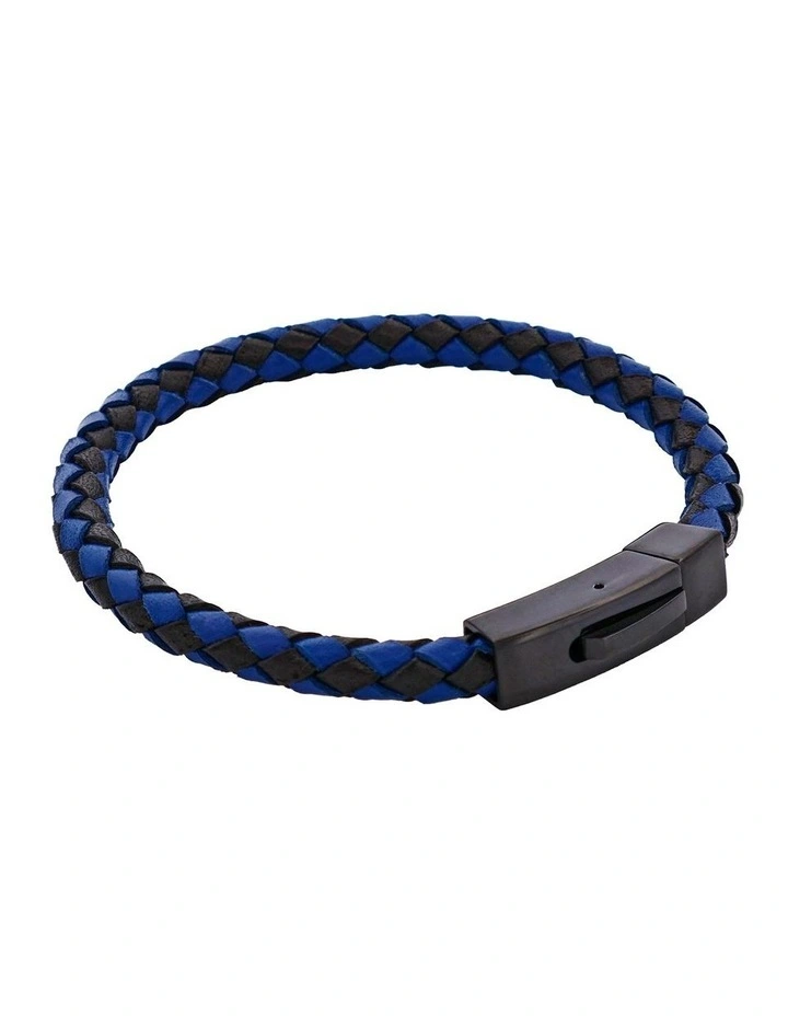 Nero Italian Leather Bracelet in Black image 2