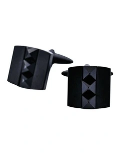 Stainless Steel Ion Plated Cufflinks in Black
