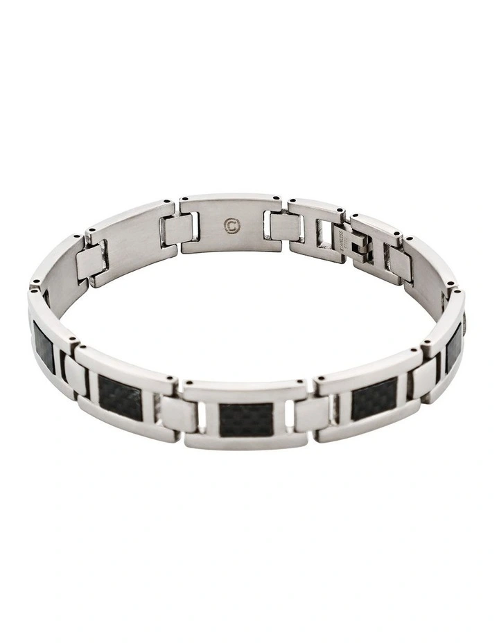 Polished Stainless Steel Bracelet in Black image 3