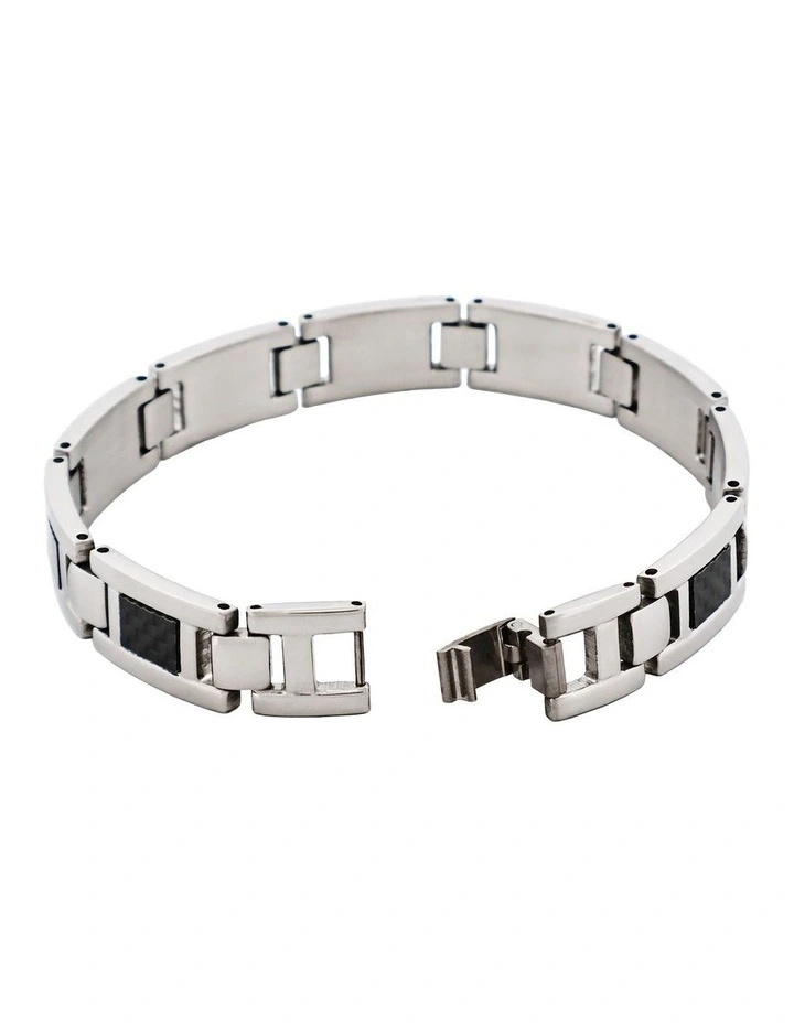 Polished Stainless Steel Bracelet in Black image 4