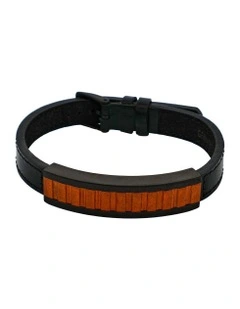Ion Plated Stainless Steel Bracelet in Antique Black
