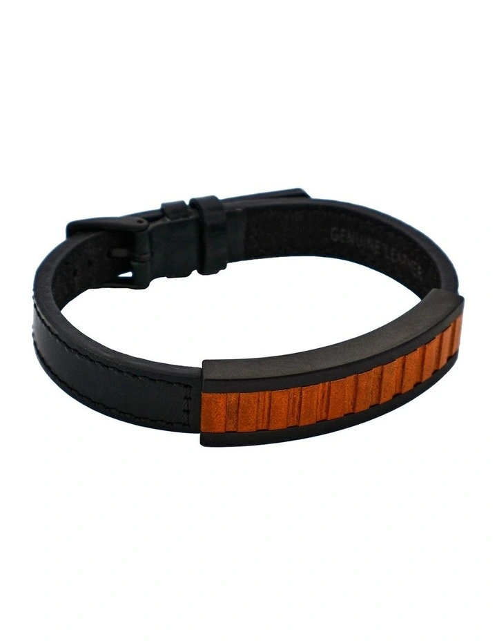Ion Plated Stainless Steel Bracelet in Antique Black image 2