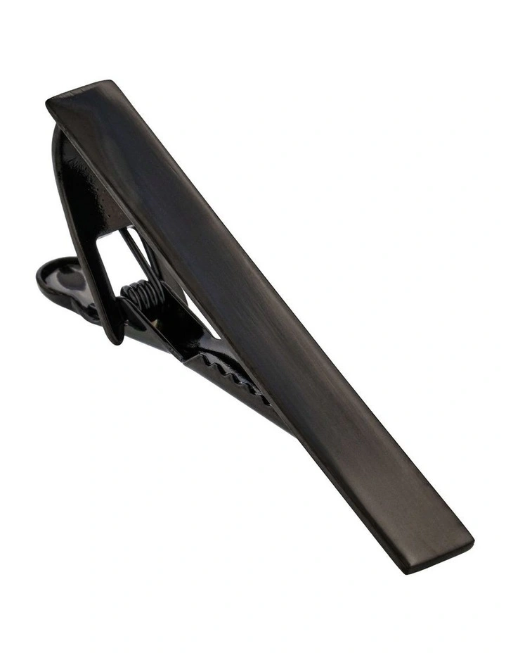Plated Tie Clip in Black image 3