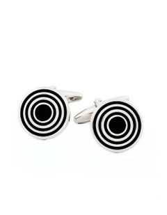 Enamel Cufflinks in Black