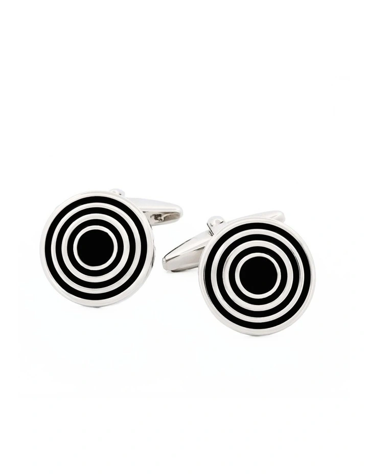 Enamel Cufflinks in Black image 1
