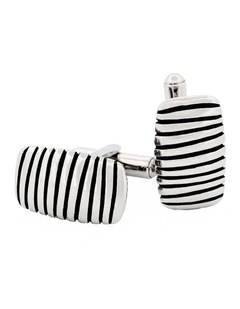 Stainless Steel Cufflinks in Black